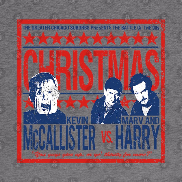 Kevin vs. Marv and Harry Distressed by PopCultureShirts